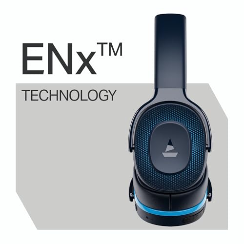 Image of Boat Rockerz 413, 60H Battery, 40Mm Drivers, Dual Pair,ENx Tech, Low Latency, Stream Ad Free Music via App Support, Bluetooth Headphones, Wireless Over Ear Headphone with Mic (Oceana Blue)