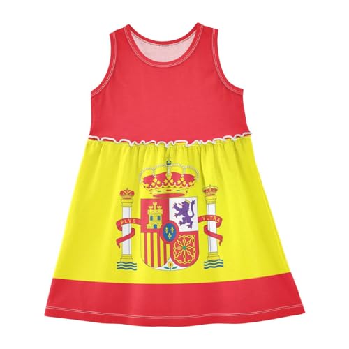 American Flag and Flags Girls Casual Dress Cotton Summer Clothes for Kids 2T-8Y