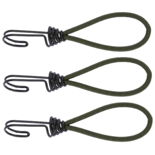 balacoo Camping Gear 3pcs Tent Drawstring Ground Pegs Buckles Elastic Rope Hooks for Tent Multipurpose Hook