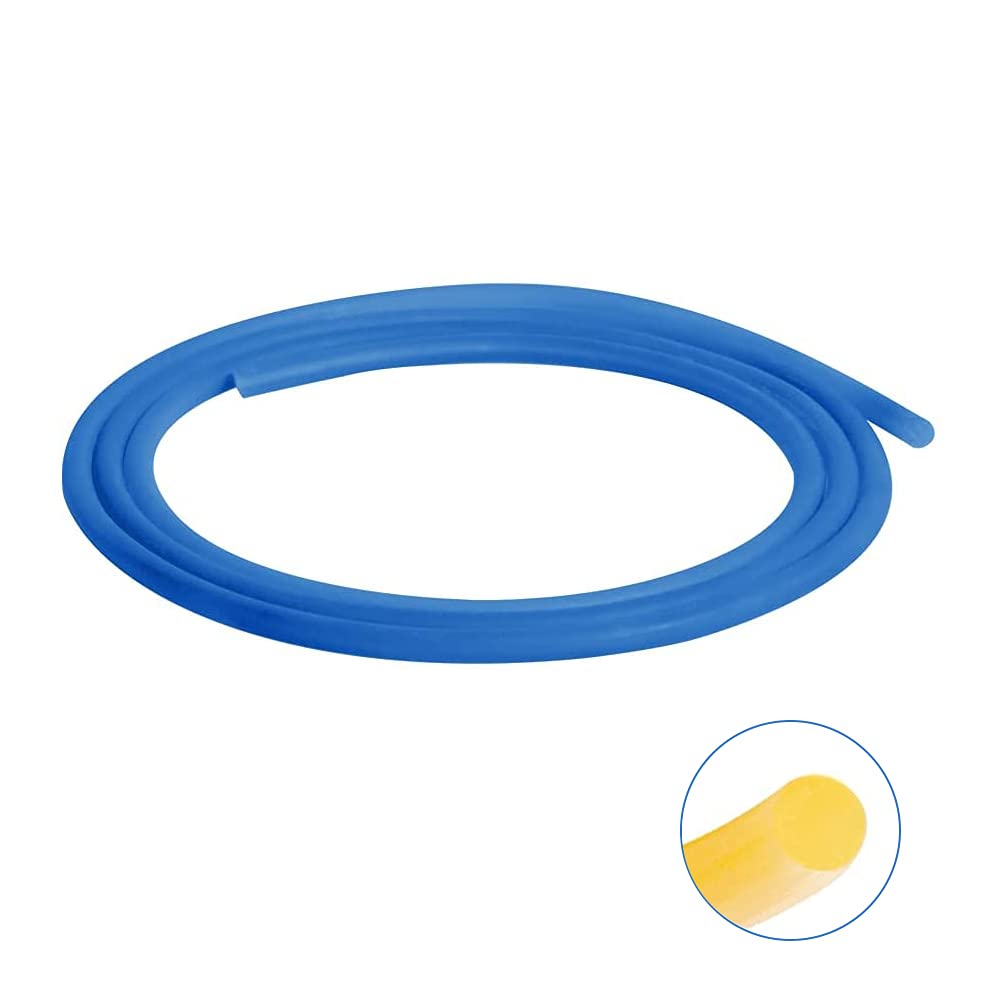 Feelers Industrial Blue Solid Natural Latex Rubber Tubing 1/10"（Exactly 2.5mm）OD Speargun Band Slingshot Catapult Tube Rubber Hose for Sports Exercise and Fitness, 3M Length
