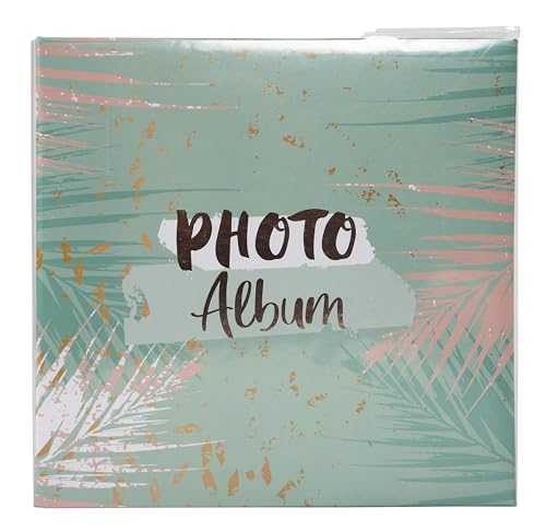 Exacompta - Réf. 62222E - Carton de 2 albums photos à pochettes PASTEL TROPIC - 200 photos 10x15 cm - 100 pages - Format 22,5x32,5 cm - imprimés avec un marquage rosé sur la couverture