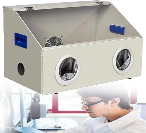 Image of Lab Sandblaster Dust Collector, Dust Collection With Led Light And Clear Window, 2800Rpm Powerful Fan For Grinding, Engraving, Polishing