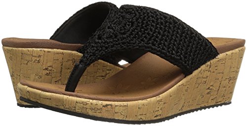 Skechers Cali Women's Beverlee Wedge Sandal,Black Crochet,9 M Us #TOP7