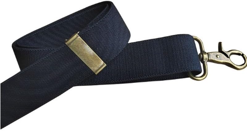 Man Four Clip Polyester Filament Suspenders Adjustable Type X Ear Hook
