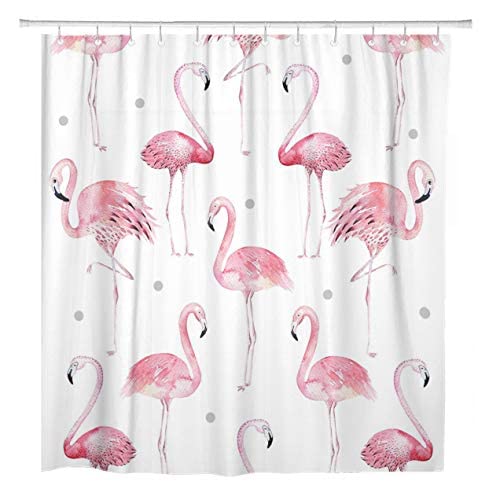 Best Pink Flamingo Shower Curtain