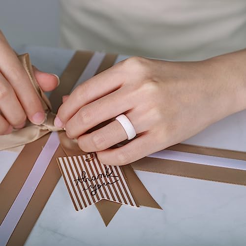 Image of Egnaro Silicone Wedding Bands Women, Inner Arc Ergonomic Breathable Design