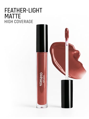 Image of FLiCKA Tomato Liquid Lipstick| Transfer Proof, Smudge Proof, Non-Sticky, Creamy Lightweight Lipstick For Women, Shade 2, 2ml