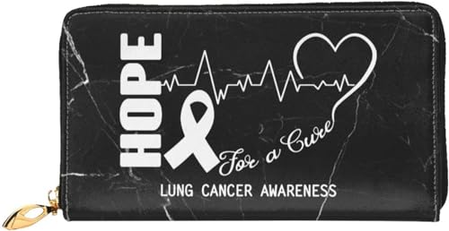 Hope for A Cure Lung Cancer Awareness Wallet Card Bag