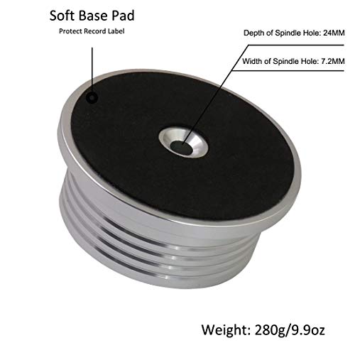 Stabilisateur de disques Viborg 50HZ 528S 3 en 1 pour platine vinyle – argenté – Pour un poids équilibré - Les Beatles, Paul McCartney, John Lennon, RIngo Starr, George Harrison Stabilisateur de disques Viborg 50HZ 528S 3 en 1 pour platine vinyle - argenté - Pour un poids équilibré – Image 5
