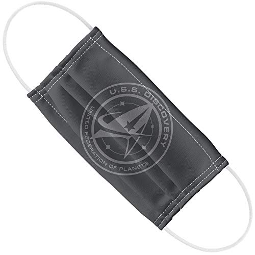 Popfunk Star Trek Discovery Discovery Crest 1-Ply Reusable Face Mask Covering with Adjustable Nose Wire, Unisex