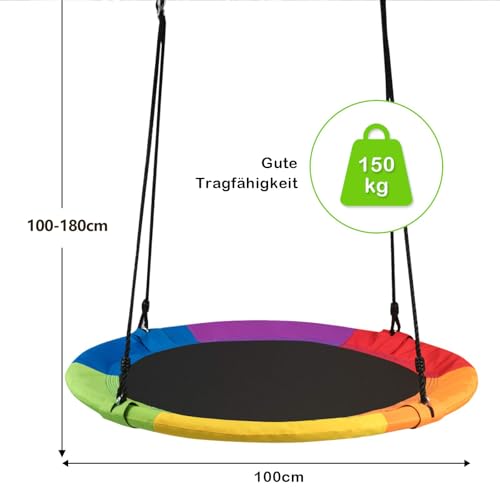 Goplus Nestschaukel 100 cm für Kinder – Outdoor und Indoor
