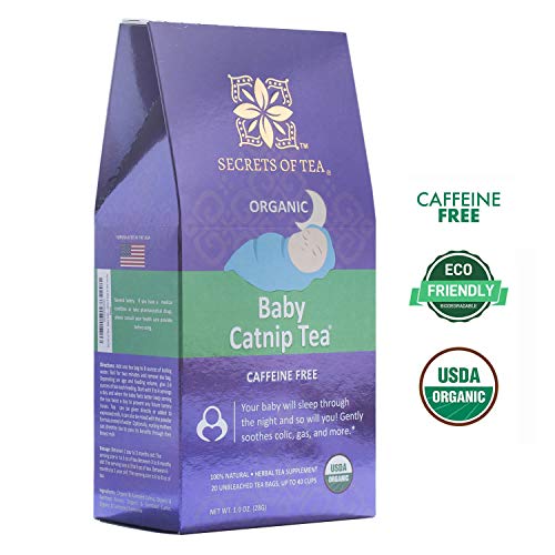 Secrets Of Tea Catnip Colic Tea Colic Reliever, Gas, Acid Reflux Relief - Natural Usda Organic Caffeine Free Herbal Colic Tea For Babies And Newborns - 20 Count(1 Pack) #TOP7