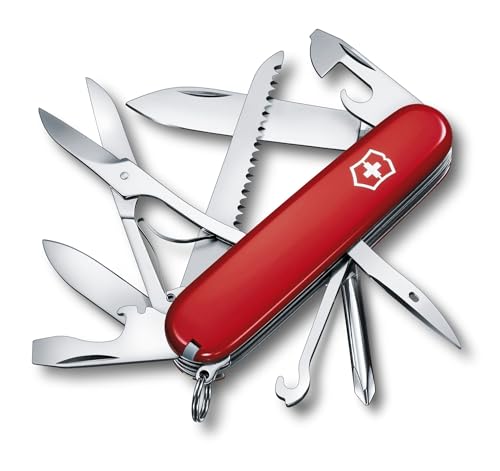 Victorinox Fieldmaster Swiss Army Knife, 15 Function Swiss Made Pocket Knife with 2 Blades, Scissors, Philips Screwdriver and Bottle Opener - Red