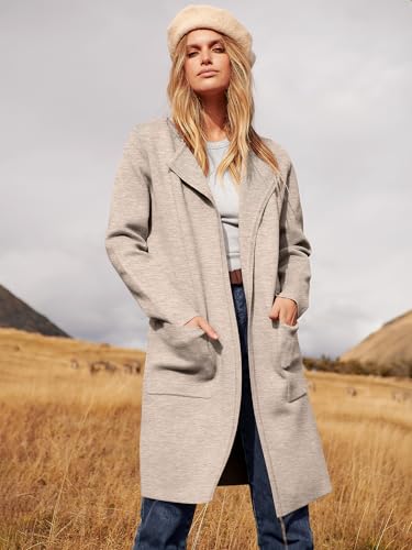 Image of ANRABESS Womens Cardigan Sweater Open Front Knit Long Coatigan Dressy Casual Jacket Coat 2026 Fall Outfits Classy Clothes
