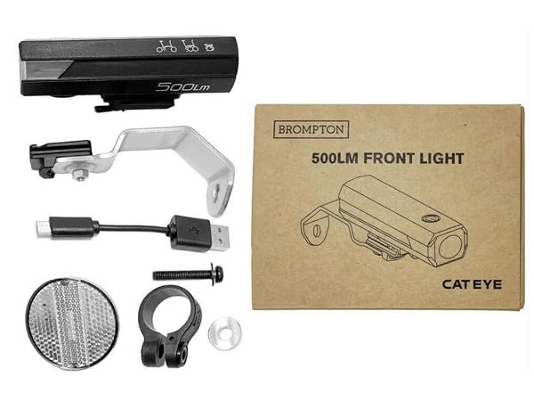 フラフラ】ブロンプトン 赤 台湾 充電式ライト、ドリンクホルダー付