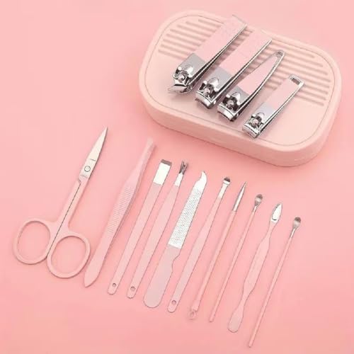 Image of Premium Nail Clipper Kit - Stainless Steel Manicure & Pedicure Set - Nail Care Tools for Hand & Feet - Includes Clippers, Cuticle Trimmers, File, Tweezers for Facial, Hand & Foot Care