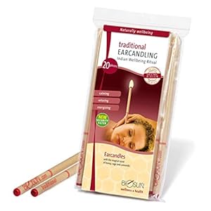 20 stuks (10 paar) originele BIOSUN traditionele oorkaarsen, honing/salie/kamille