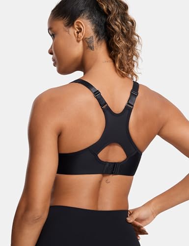 Image of SYROKAN Women's Full Support High Impact Racerback Lightly Lined Underwire Sports Bra