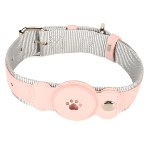 Jonlaki Collar de Ajustable, Correa de Cómoda y Duradera con Colores Vibrantes, para Perros y Gatos (Pink)
