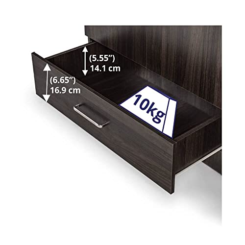 Image of Wakefit Wardrobe | 1 Year Warranty | Engineered Wood Almirah, Cupboard for Clothes Storage | 3 Door, 1 Drawer, 2 Hanging Space | Cashmere - Dark Brown