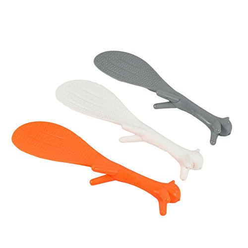 Szaerfa Stander coreano de dibujos animados lindo antiadherente arroz paleta ardilla cuchara cuchara con (naranja)