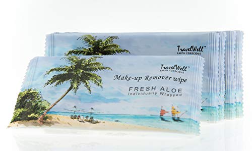 TRAVELWELL-Cleanings-Make-Up-Remover-Wipes-Individually-Wrapped-500-Count-per-Package-Nartural-Fresh-Aloe-Acohol-Free-Travel-Packs-Elderly-Bathing-Hotel-Toiletries-Amenities-Landscape-Series