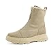 Produktbild Paul Green Damen, Frauen Klassische Stiefeletten,Warm gefüttert,uebergangsstiefel,flach,Boots,Stiefel,Bootee,Booties,Beige (Suede/Grain),40 EU / 6.5 UK