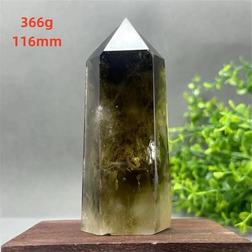 Cuarzo transparente amarillo decoracion hogar columna piedra cuarzo natural 366g 3