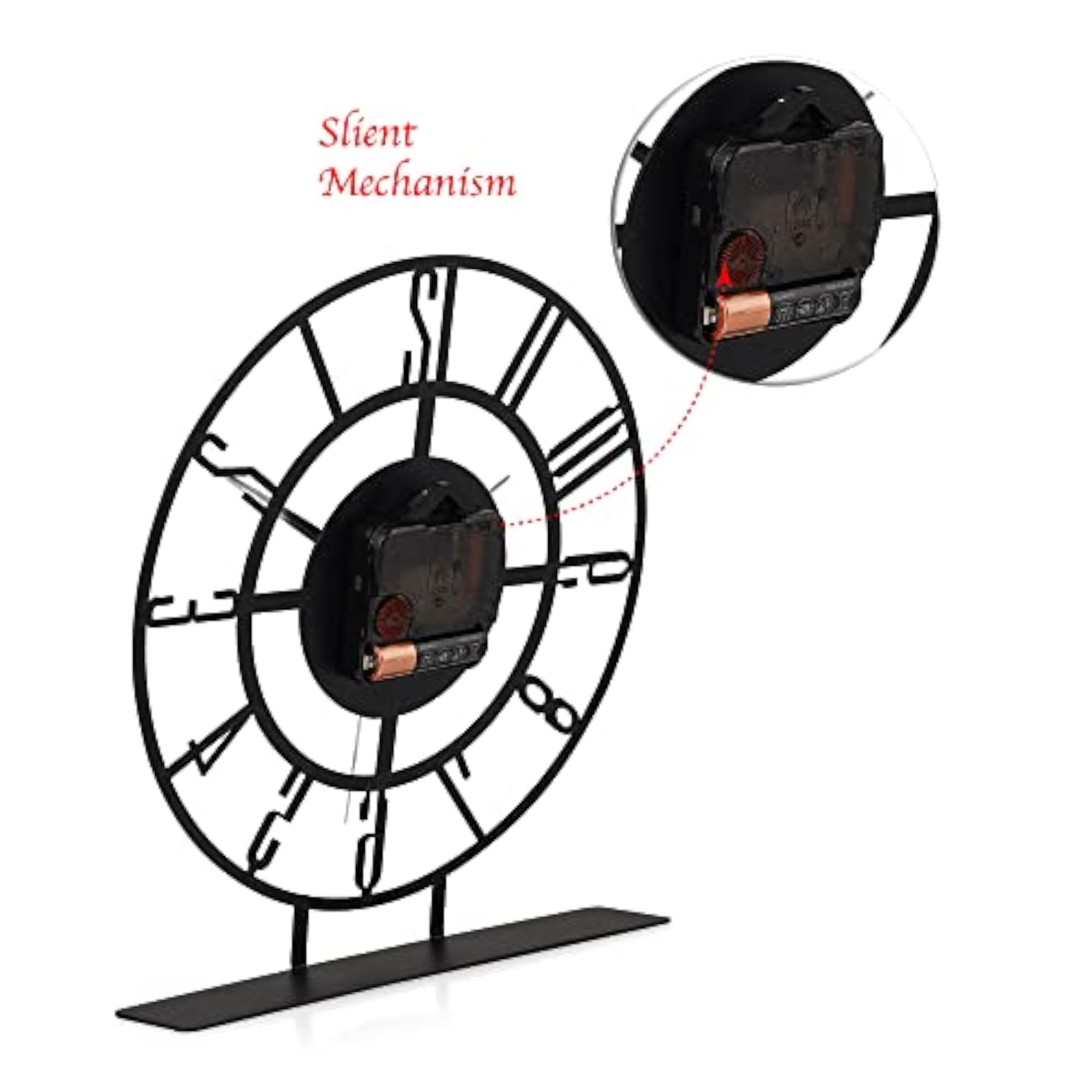 Metal Desk Clock with Industrial Minimalist Design