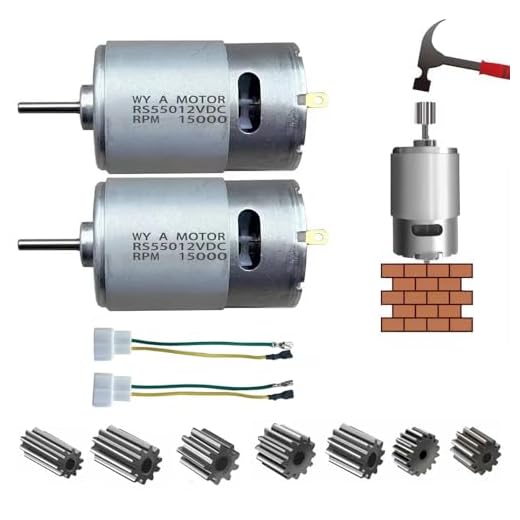 2 Pcs 12V RS550 15000RPM Electric Drive Motor for Power Wheels Upgrade,18 Volt Motor for Kid's Ride On Vehicals,6V-18V DC Motor Round Shaft - High Torque & Power for DIY Electric,Replacement Engine