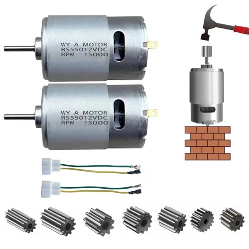 2 Pcs 12V RS550 15000RPM Electric Drive Motor for Power Wheels Upgrade,18 Volt Motor for Kid's Ride...