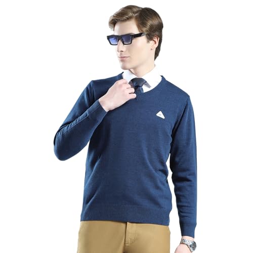 Image of Monte Carlo Men's Regular Fit Pullover | Solid V Neck Style | Full Sleeves Pull On | Warm & Stylish Winter Fashion Sweater | Winter Sweater for Men's