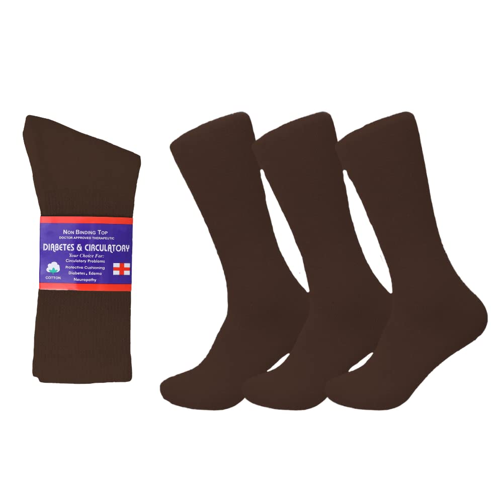 Diamond StarDiabetic Socks, Non-Binding Circulatory Cushion Cotton Crew Diabetic Socks for Men Women