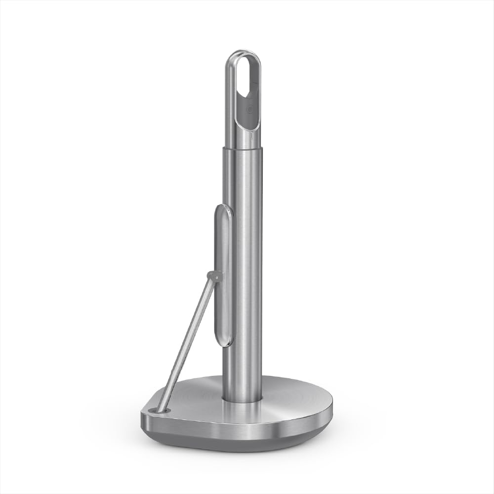 simplehuman - Portasciugamani con pompa a spruzzo, acciaio inossidabile spazzolato