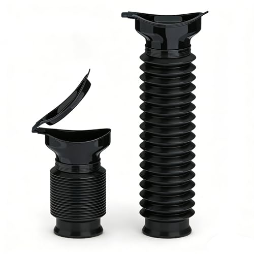 KkaFFe Pee Bottles for Men, Collapsible Emergency Urinal with Disposable Replacement Bags, Leakproof Car Pee Bottle for Men and Women, Set Urine Bottle, Travelling, Traffic Jams & Hiking (Black)