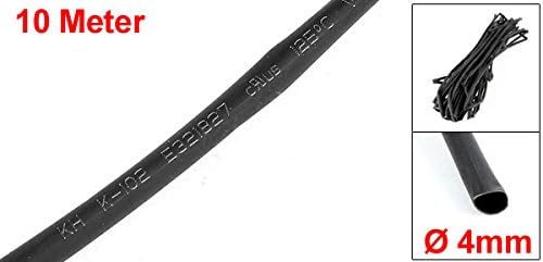 Sourcingmap 10 Meter 4mm Dia Rate 2:1 Heat Shrinkable Shrinking Tube Black - Image 4