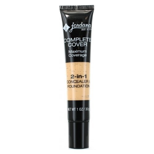 Jordana Complete Cover 2-in-1 Concealer & Foundation - Natural Beige (Pack of 3)