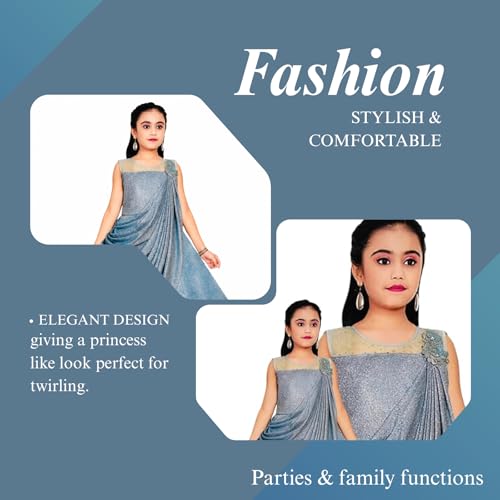 Image of Z Z D Fashion 7040 Trendy Party Sequin Work Full Length Gown Dress for Girls