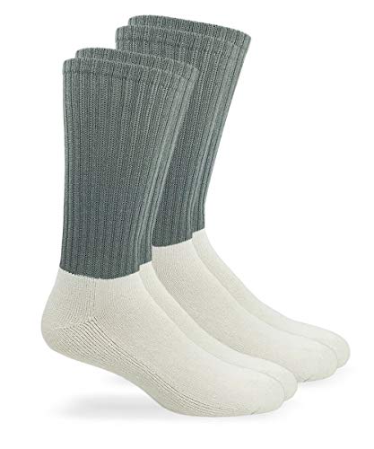 Jefferies Socks Mens Military Ribbed Cushion Crew Boot Socks 2 Pair Pack