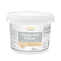GRAU - das Original - Rinderfettpulver, der schelle Energielieferant mit 80% Fettanteil, 1er Pack (1 x 2 kg), Ergänzungsfuttermittel für Hunde & Katzen