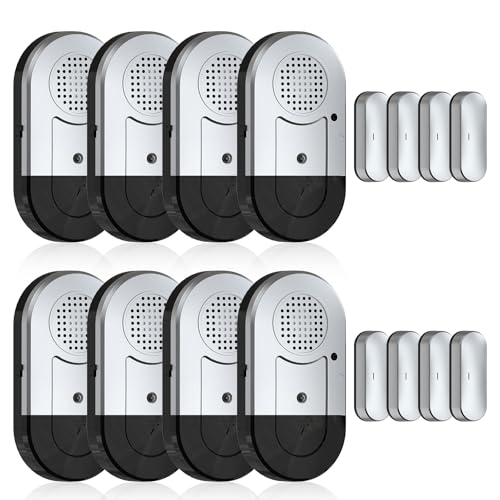 Door Window Alarm 8 PCS Home Security Magnetic Sensor 120DB Alert for Home Business Kids