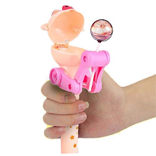 happy event Kreatives Lutscher Artefakt | Lustiger Essen Lutscher Roboter | Halter Stand Geschenke Spielzeug (Rosa) Cover