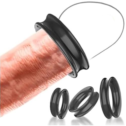 3 anillos de silicona cómodos para hombres, un conjunto de anillos de corrección para hombres de silireutilizpara eliminar la adhesión del prepucio
