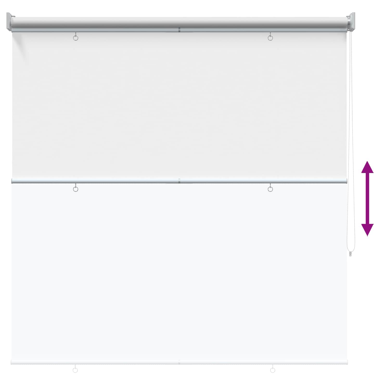 Tenda avvolgibile per esterni, UV, bianco, poliestere | Montaggio a parete o a soffitto, controllo termico, privacy, catena sinistra o destra