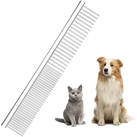 Hundekämme 2-in-1 Edelstahl Haustier Kamm, Professionelle Hunde Kamm Katzen Kamm, Pet Grooming Combs Cover