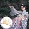 Homoyoyo 2Pcs Fan Bone Skeleton Accessories Blank Foldable Frame DIY Hand Folding Fan Frame Wood Foldable for Weddings Festivals Crafts Japanese Design Portable Versatile Folding Hand Accessories #3