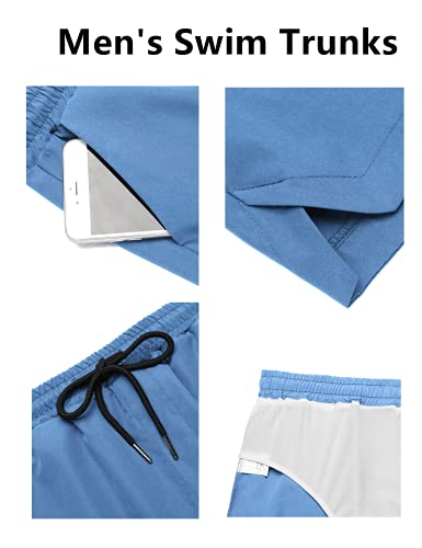 COOFANDY Men's Swim Trunks Quick Dry Board Shorts Swimsuit Swimwear Mesh Liner Bathing Suit
