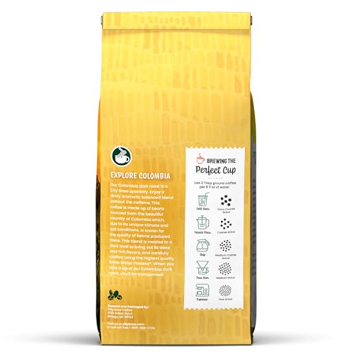 City Brew Colombia Decaf - Café en grano oscuro 12 oz miniatura 3