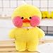 SLFDXDP peluche carino bambola vestiti accessori Cafe anatra peluche Kawaii ragazze fascia per capelli lavaggio viso corsa trucco bande regali ragazze peluche giocattoli (colore: 25cmgiallo anatra)