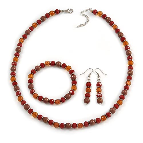Collar de 48 cm y juego de joyas de cristal para cenas y eventos formales